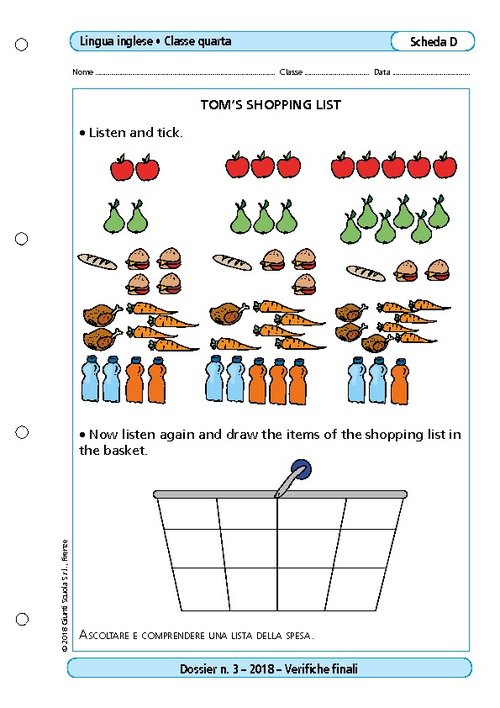 Tom’s shopping list | Giunti Scuola Tom’s shopping list | Giunti Scuola