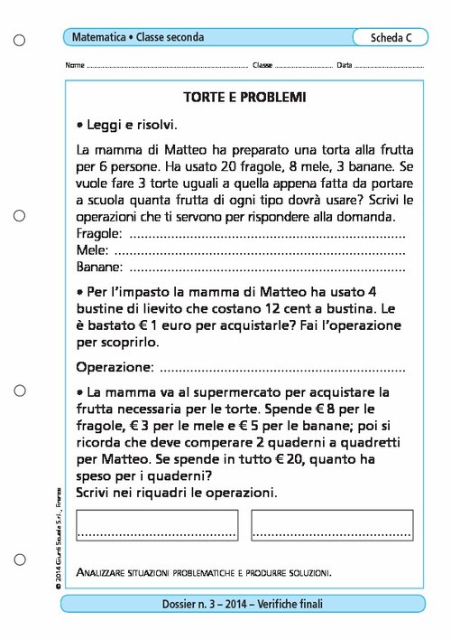 Torte e problemi | Giunti Scuola Torte e problemi | Giunti Scuola