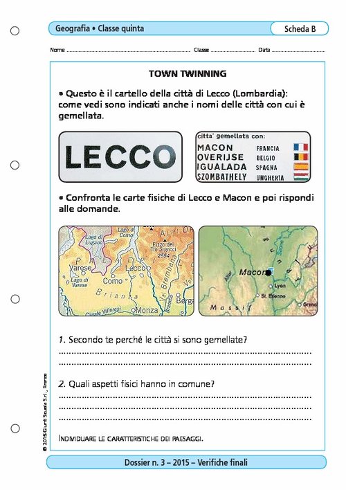 Town twinning | Giunti Scuola Town twinning | Giunti Scuola