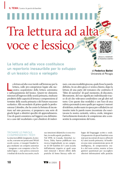 Tra lettura ad alta voce e lessico | Giunti Scuola Tra lettura ad alta voce e lessico | Giunti Scuola