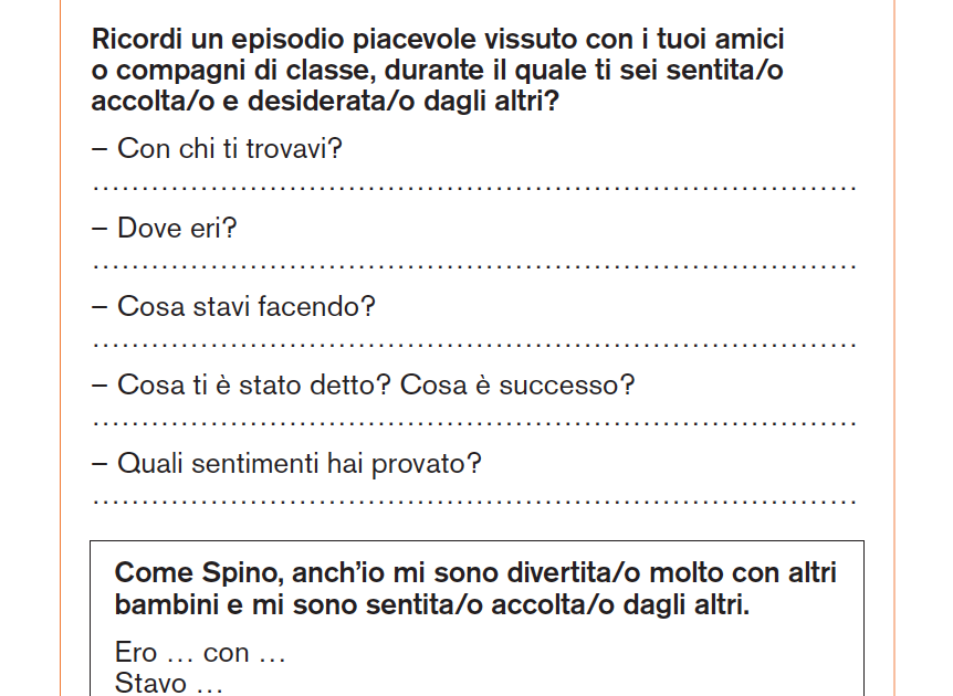 Racconta Un Fatto Che Ti è Successo Scuola Primaria Traccia per raccontare un'esperienza vissuta | Giunti Scuola