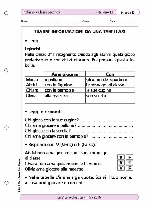 Trarre informazioni da una tabella/3 | Giunti Scuola