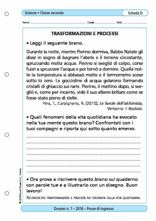 Trasformazioni e processi | Giunti Scuola