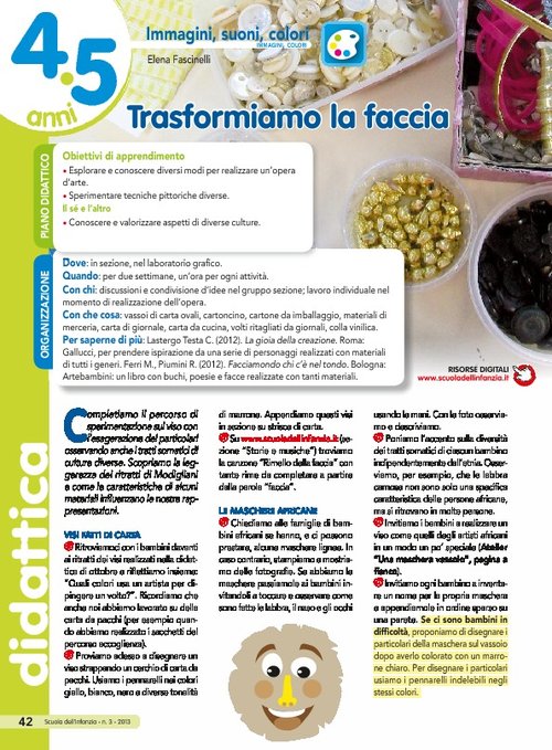 Trasformiamo la faccia | Giunti Scuola Trasformiamo la faccia | Giunti Scuola