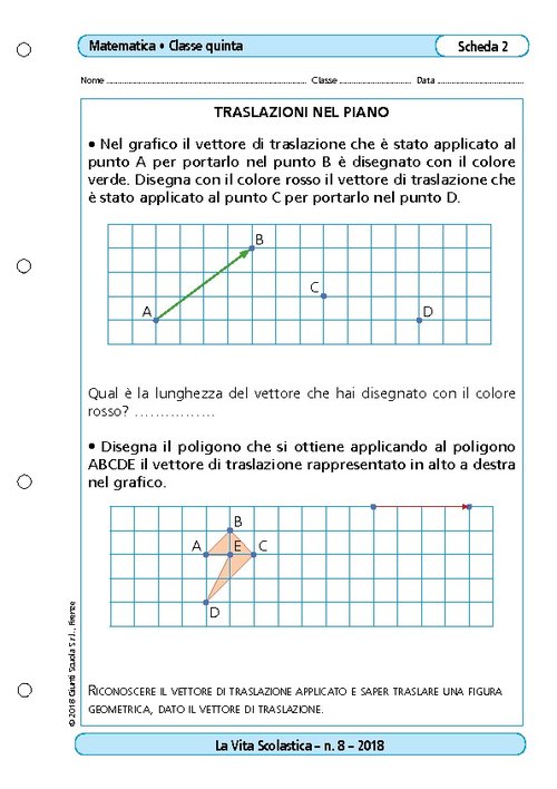 Traslazioni nel piano | Giunti Scuola Traslazioni nel piano | Giunti Scuola