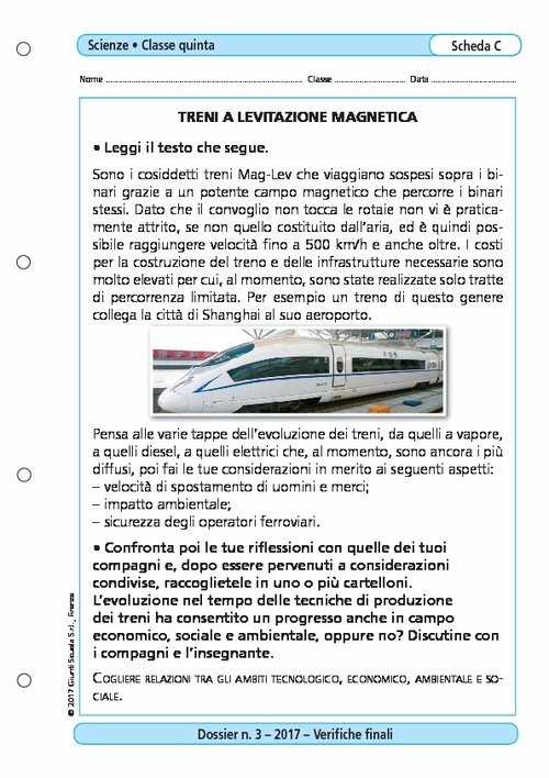 Treni a levitazione magnetica | Giunti Scuola Treni a levitazione magnetica | Giunti Scuola
