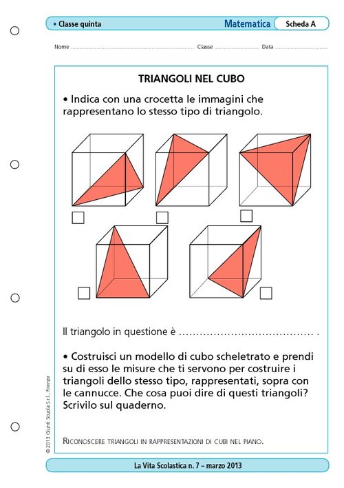 Triangoli nel cubo | Giunti Scuola Triangoli nel cubo | Giunti Scuola