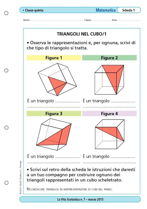 Triangoli nel cubo/1 | Giunti Scuola Triangoli nel cubo/1 | Giunti Scuola