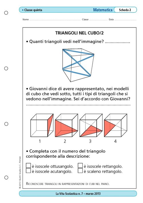 Triangoli nel cubo/2 | Giunti Scuola