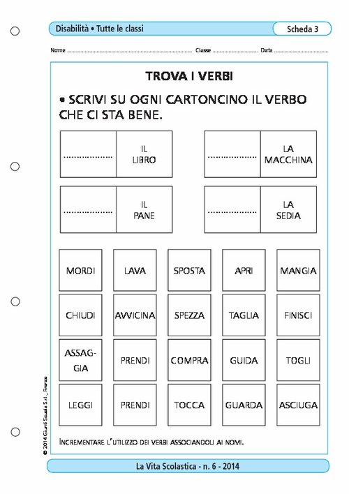 Trova i verbi | Giunti Scuola Trova i verbi | Giunti Scuola