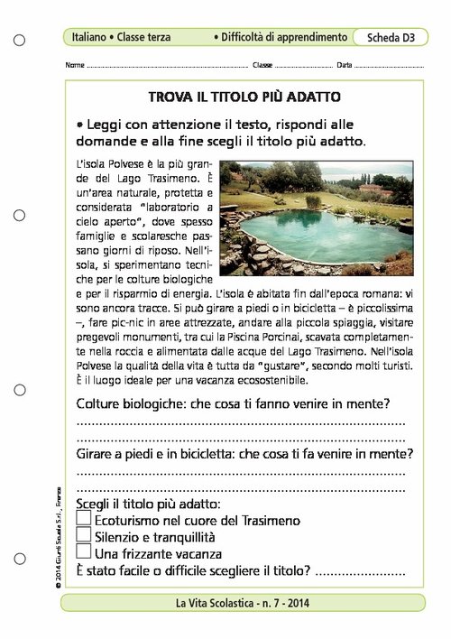 Trova il titolo più adatto | Giunti Scuola Trova il titolo più adatto | Giunti Scuola