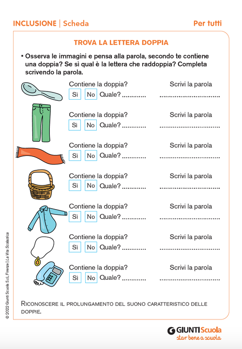 Trova la lettera doppia | Giunti Scuola Trova la lettera doppia | Giunti Scuola