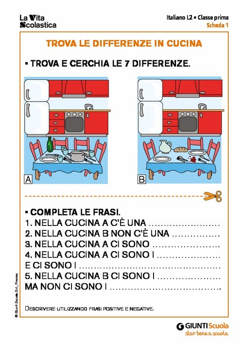 Trova le differenze in cucina | Giunti Scuola Trova le differenze in cucina | Giunti Scuola