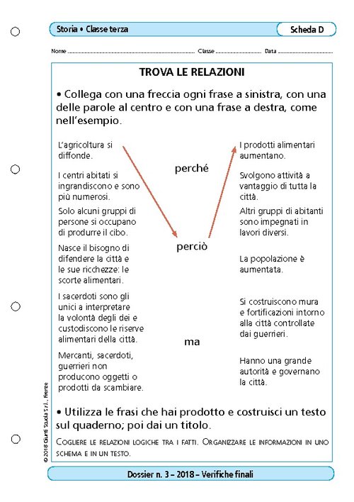 Trova le relazioni | Giunti Scuola Trova le relazioni | Giunti Scuola