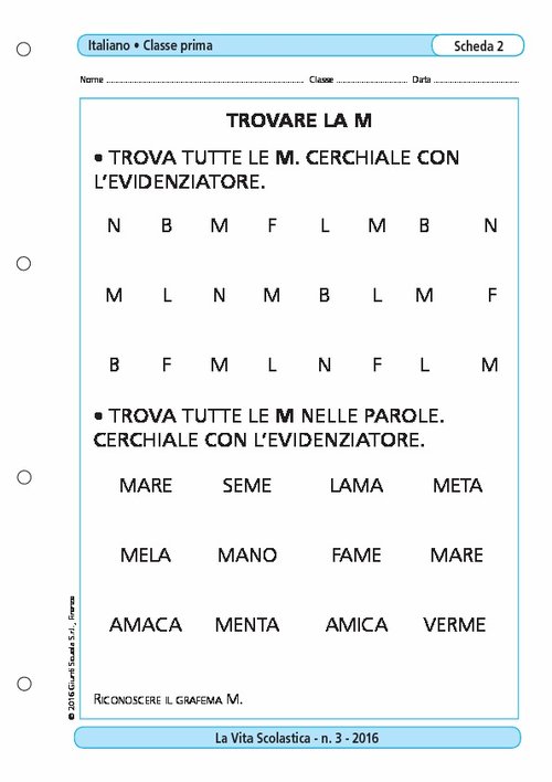 Trovare la M | Giunti Scuola Trovare la M | Giunti Scuola