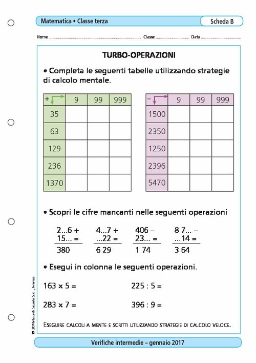 Turbo-operazioni | Giunti Scuola Turbo-operazioni | Giunti Scuola