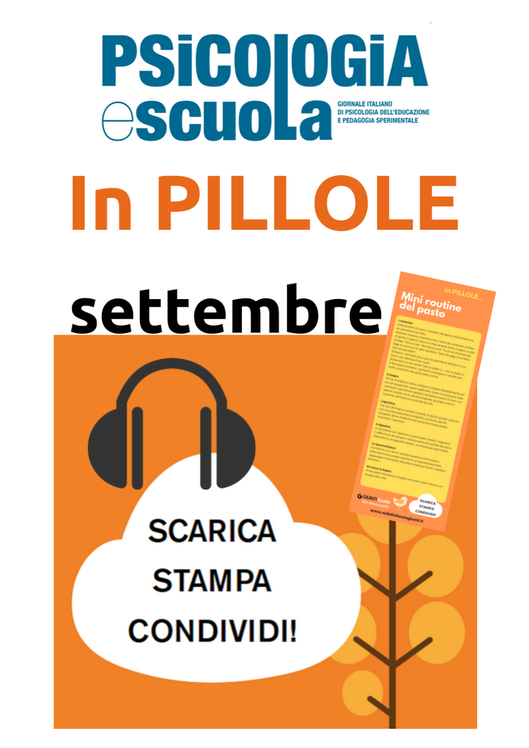 Tutte le "pillole" di "Psicologia e Scuola" da scaricare | Giunti Scuola Tutte le "pillole" di "Psicologia e Scuola" da scaricare | Giunti Scuola
