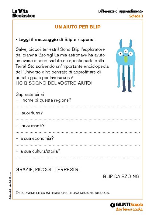 Un aiuto per Blip | Giunti Scuola Un aiuto per Blip | Giunti Scuola