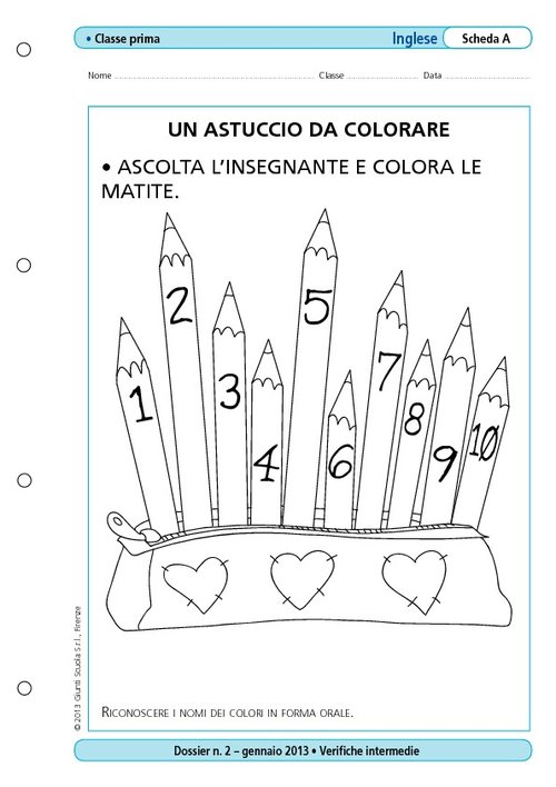 Un astuccio da colorare | Giunti Scuola Un astuccio da colorare | Giunti Scuola