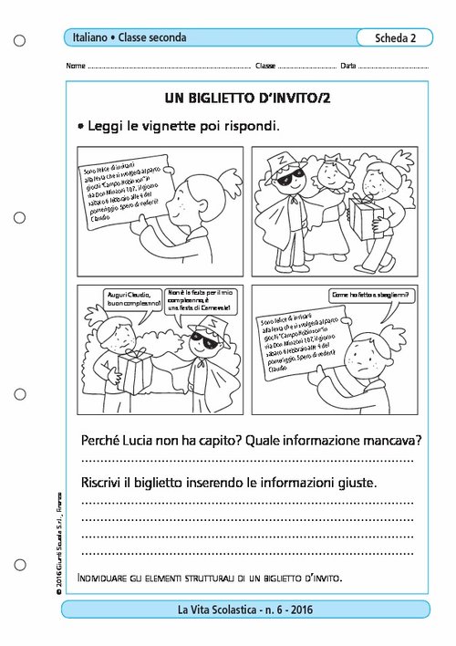 Un biglietto d'invito/2 | Giunti Scuola Un biglietto d'invito/2 | Giunti Scuola