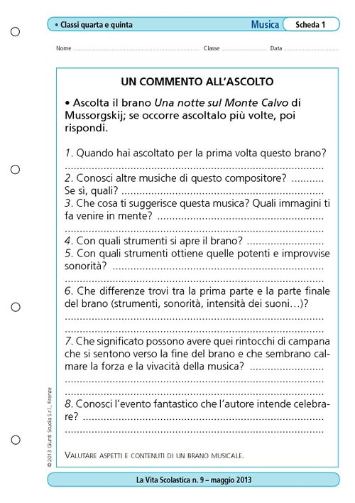 Un commento all'ascolto | Giunti Scuola Un commento all'ascolto | Giunti Scuola