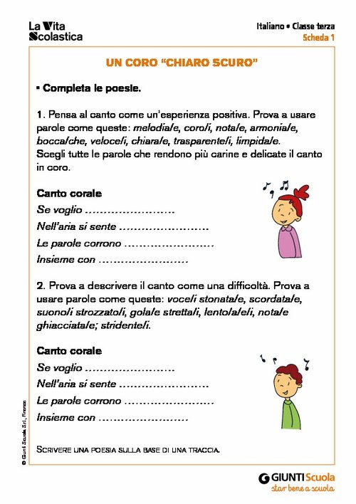 Un coro “chiaro scuro” | Giunti Scuola Un coro “chiaro scuro” | Giunti Scuola