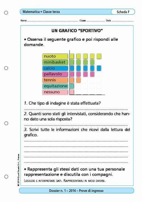 Un grafico "sportivo" | Giunti Scuola Un grafico "sportivo" | Giunti Scuola