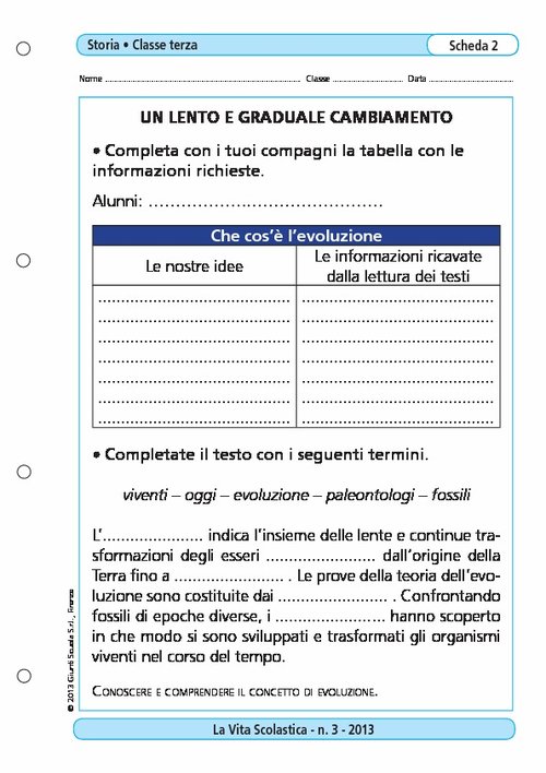 Un lento e graduale cambiamento | Giunti Scuola Un lento e graduale cambiamento | Giunti Scuola