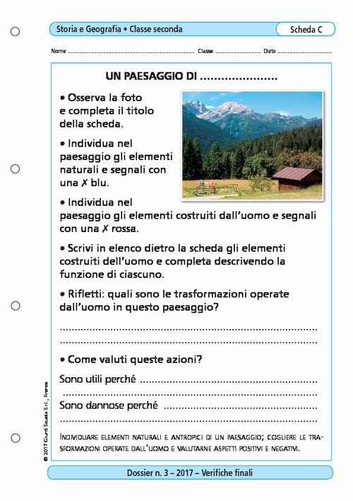 Un paesaggio di ...................... | Giunti Scuola Un paesaggio di ...................... | Giunti Scuola