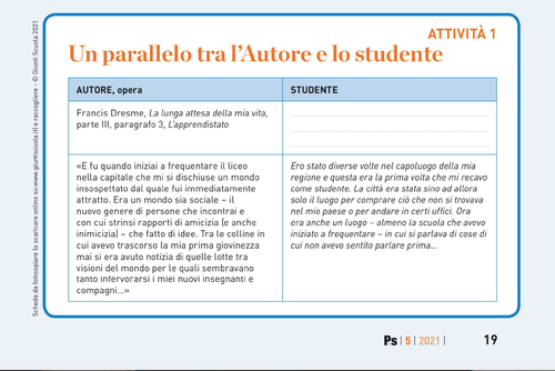 Un parallelo tra l'autore e lo studente | Giunti Scuola Un parallelo tra l'autore e lo studente | Giunti Scuola