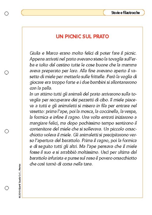 Un picnic sul prato | Giunti Scuola