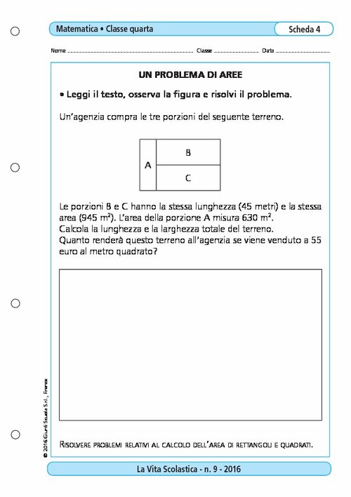 Un problema di aree | Giunti Scuola
