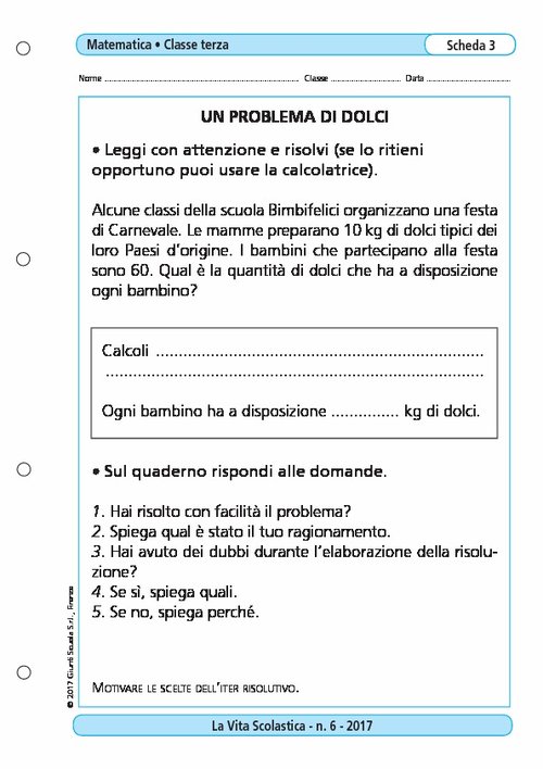 Un problema di dolci | Giunti Scuola Un problema di dolci | Giunti Scuola