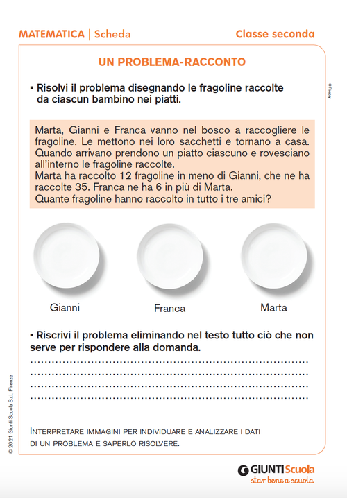 Un problema-racconto | Giunti Scuola