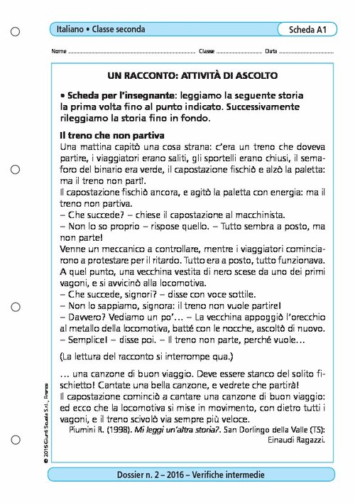 Un racconto: attività di ascolto | Giunti Scuola Un racconto: attività di ascolto | Giunti Scuola