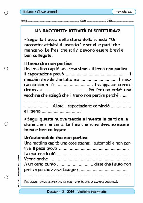 Un racconto: attività di scrittura/2 | Giunti Scuola Un racconto: attività di scrittura/2 | Giunti Scuola