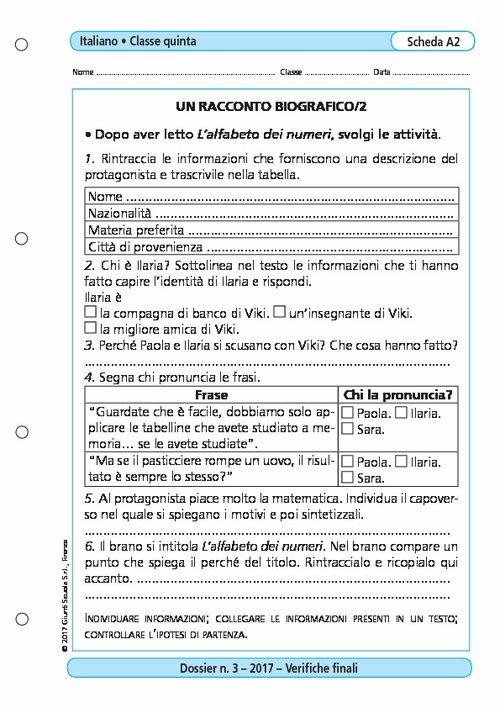 Un racconto biografico/2 | Giunti Scuola Un racconto biografico/2 | Giunti Scuola