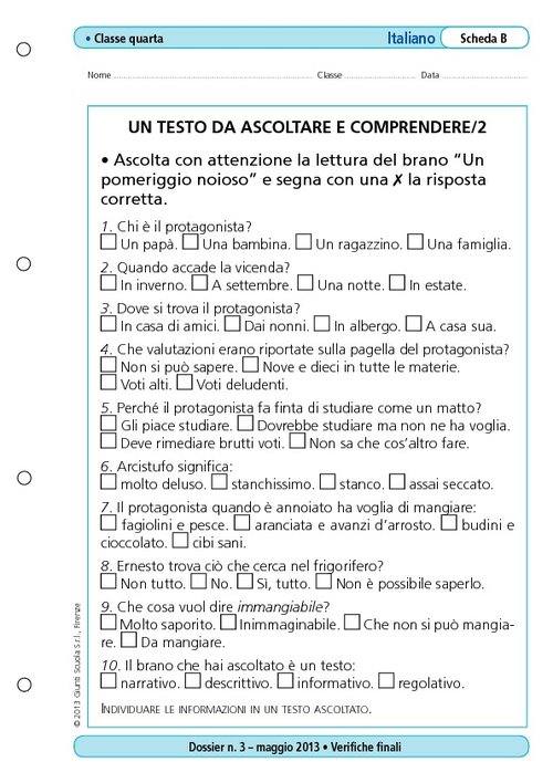 Un testo da ascoltare comprendere/2 | Giunti Scuola Un testo da ascoltare comprendere/2 | Giunti Scuola