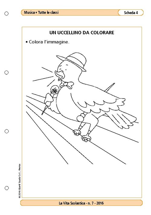 Un uccellino da colorare | Giunti Scuola