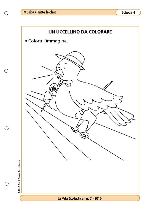 Un uccellino da colorare | Giunti Scuola Un uccellino da colorare | Giunti Scuola