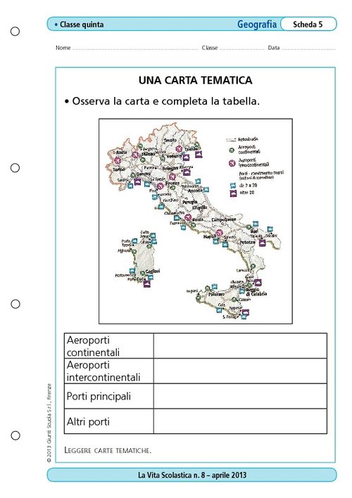 Una carta tematica | Giunti Scuola Una carta tematica | Giunti Scuola