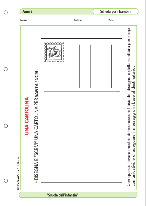 Una cartolina per Santa Lucia | Giunti Scuola Una cartolina per Santa Lucia | Giunti Scuola