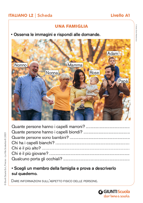 Una famiglia | Giunti Scuola Una famiglia | Giunti Scuola