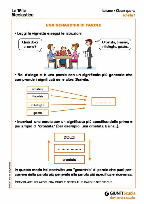 Una gerarchia di parole | Giunti Scuola Una gerarchia di parole | Giunti Scuola