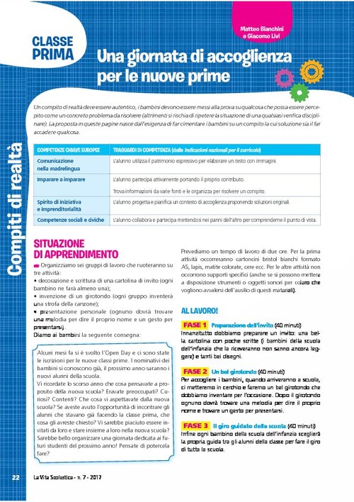 Una giornata di accoglienza per le nuove prime | Giunti Scuola