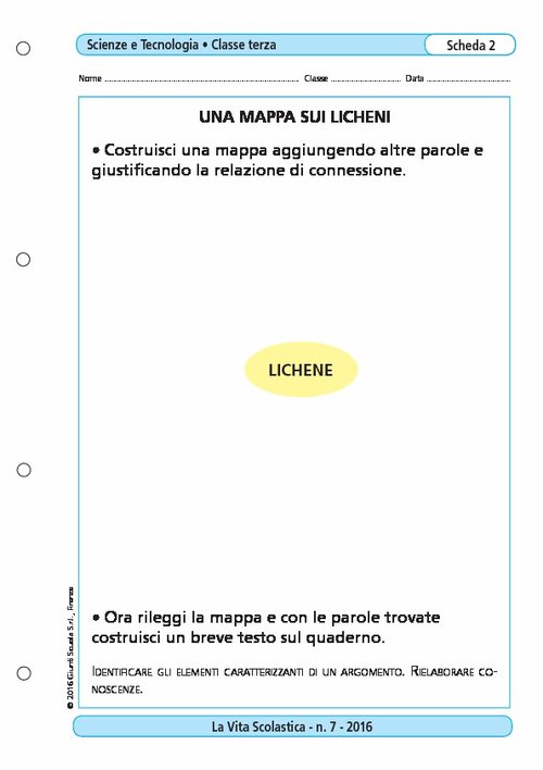 Una mappa sui licheni | Giunti Scuola Una mappa sui licheni | Giunti Scuola