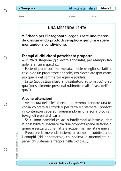 Una merenda lenta | Giunti Scuola Una merenda lenta | Giunti Scuola