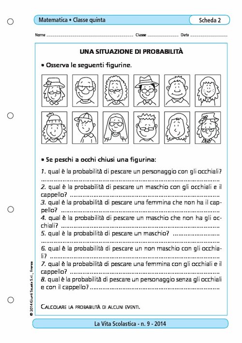 Una situazione di probabilità | Giunti Scuola Una situazione di probabilità | Giunti Scuola