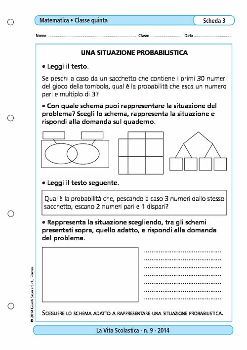 Una situazione probabilistica | Giunti Scuola Una situazione probabilistica | Giunti Scuola