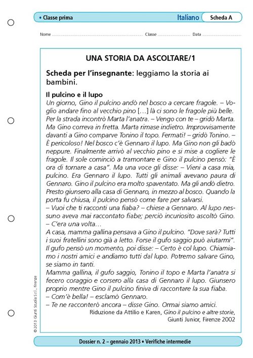 Una storia da ascoltare/1 | Giunti Scuola Una storia da ascoltare/1 | Giunti Scuola